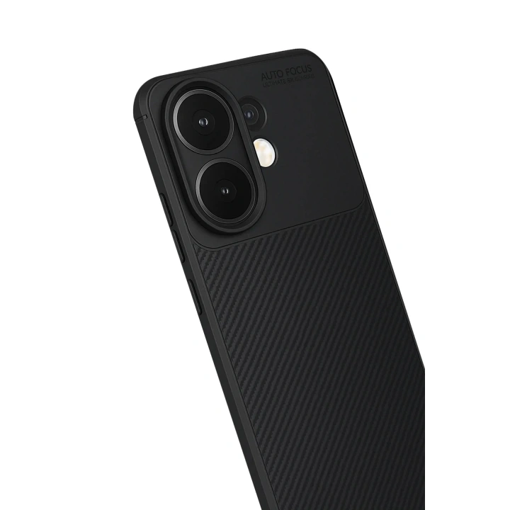 Mey İthalat®  Vivo V60 5G Auto Focus Karbon Kapak - Siyah