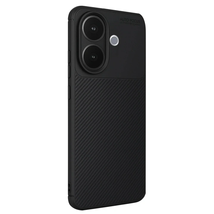 Mey İthalat®  Vivo V60 Lite Auto Focus Karbon Kapak - Siyah