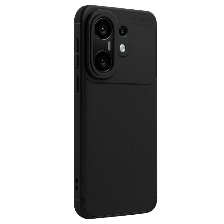 Mey İthalat®  Vivo X200 FE Auto Focus Karbon Kapak - Siyah