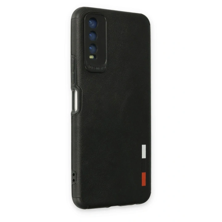 Mey İthalat®  Vivo Y11S Kılıf Loop Deri Silikon - Siyah