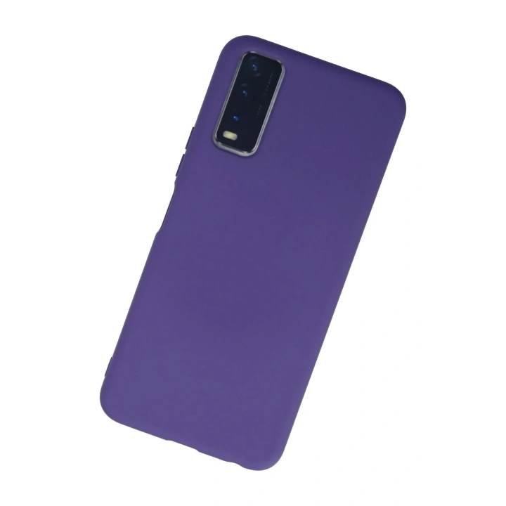 Mey İthalat®  Vivo Y11S Kılıf Nano içi Kadife Silikon - Mor