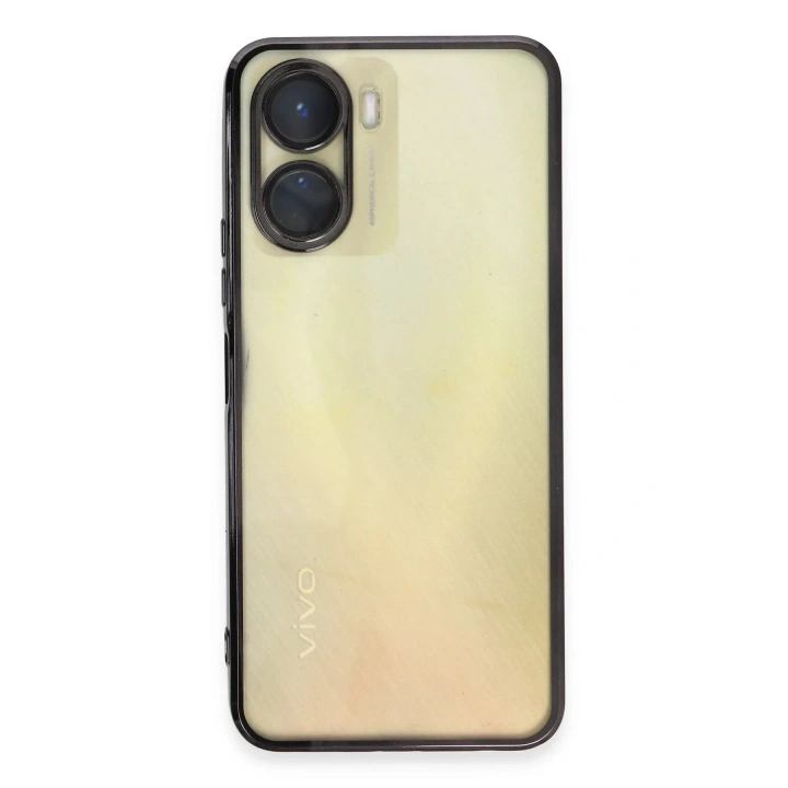 Mey İthalat®  Vivo Y16 Kılıf  Lensli Silikon - Siyah