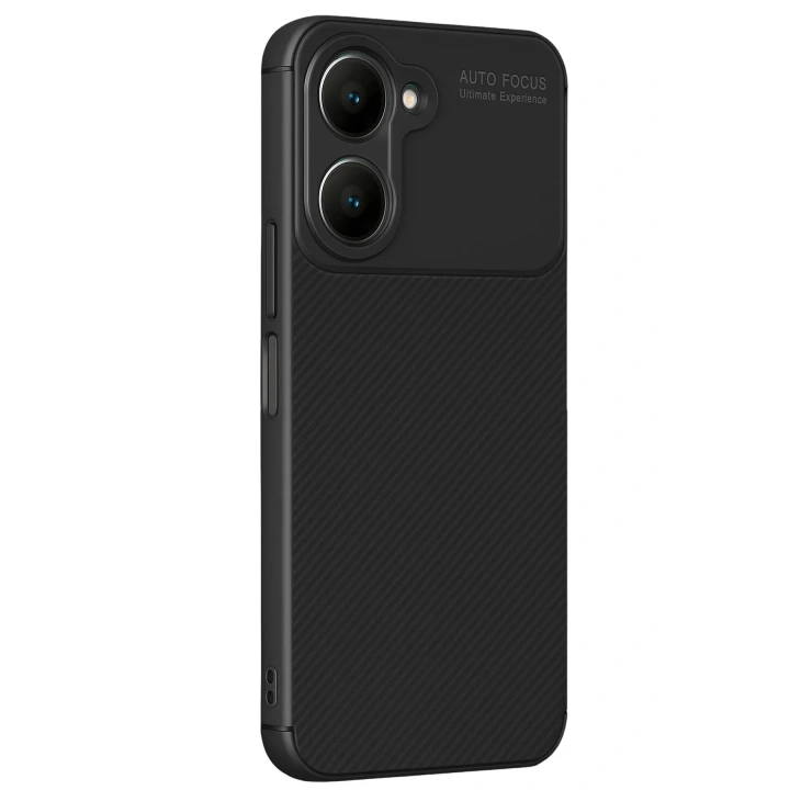 Mey İthalat®  Vivo Y18 Kılıf Auto Focus Karbon Kapak - Siyah