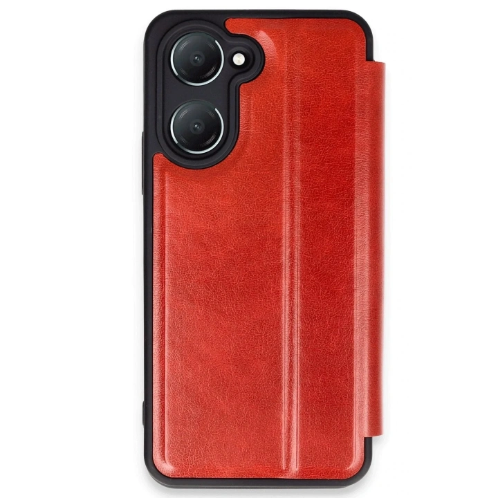 Mey İthalat®  Vivo Y18 Kılıf Flip Cover - Kırmızı