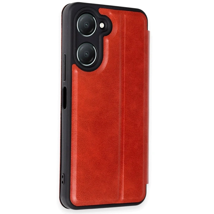 Mey İthalat®  Vivo Y18 Kılıf Flip Cover - Kırmızı