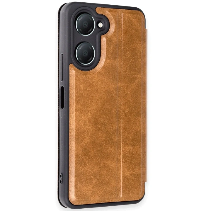 Mey İthalat®  Vivo Y18 Kılıf Flip Cover - Taba