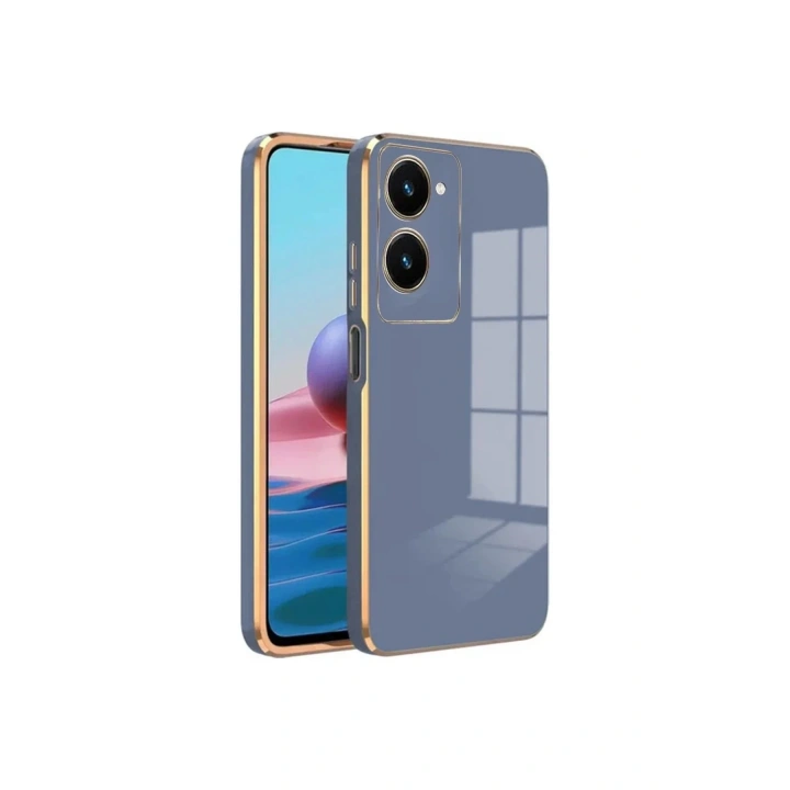 Mey İthalat®  Vivo Y18 Kılıf Volet Silikon - Mavi