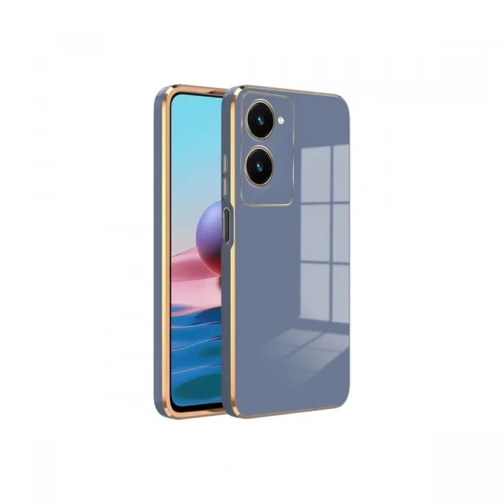 Mey İthalat®  Vivo Y18 Kılıf Volet Silikon - Mavi