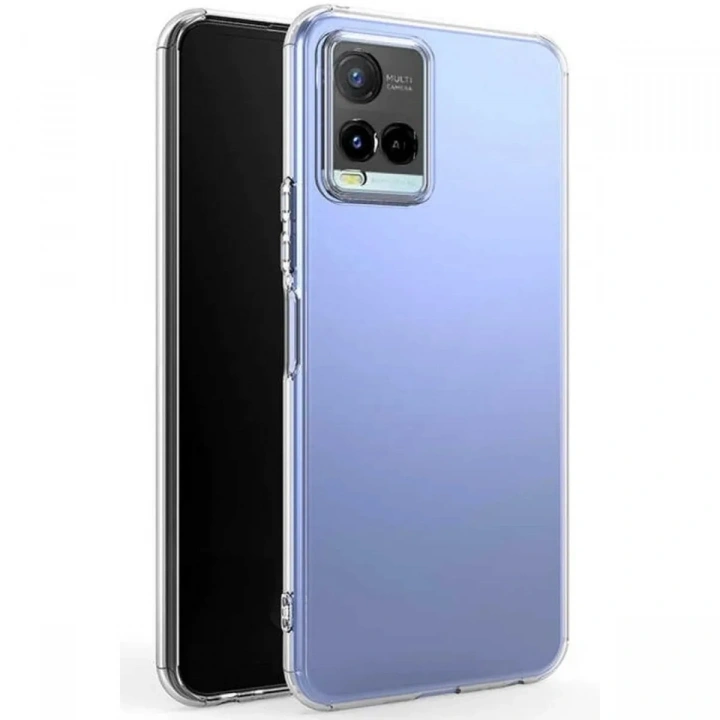 Mey İthalat®  Vivo Y21S Kılıf Lüx Şeffaf Silikon