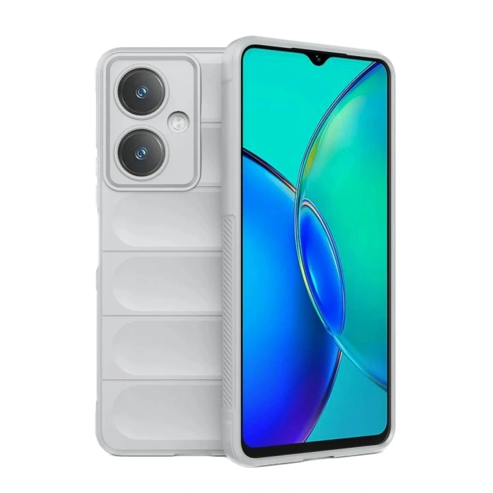 Mey İthalat®  Vivo Y27 Kılıf Optimum Silikon - Krem