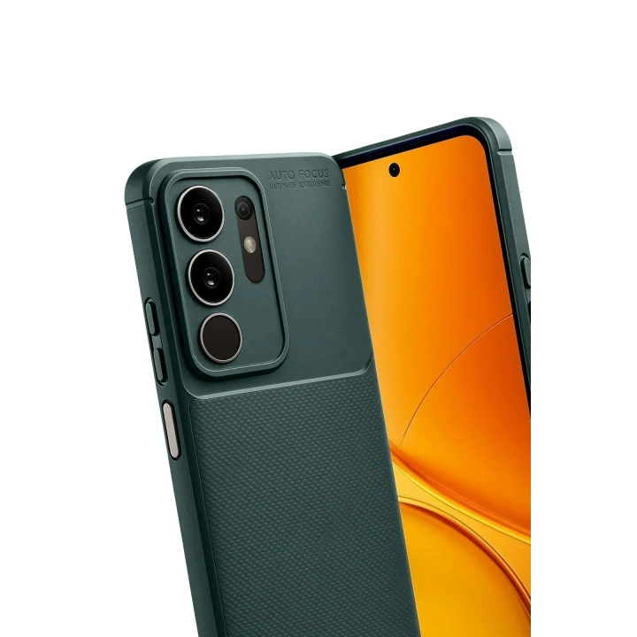 Mey İthalat®  Vivo Y29 4G Auto Focus Karbon Kapak - Koyu Yeşil
