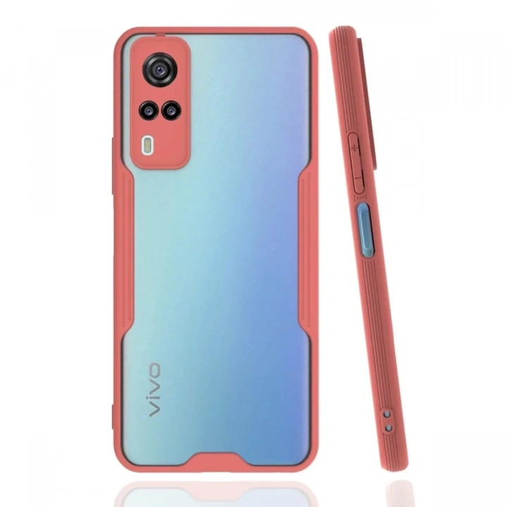 Mey İthalat®  Vivo Y53S Kılıf Platin Silikon - Pembe