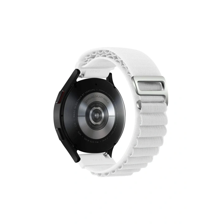 Mey İthalat®  Watch 20mm KR410 Kumaş Kordon - Beyaz