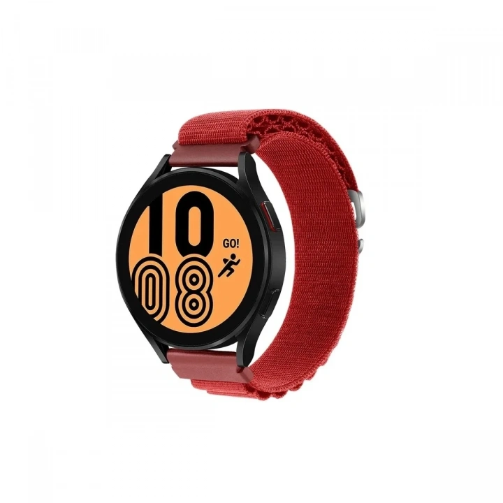 Mey İthalat®  Watch 20mm KR410 Kumaş Kordon - Kırmızı