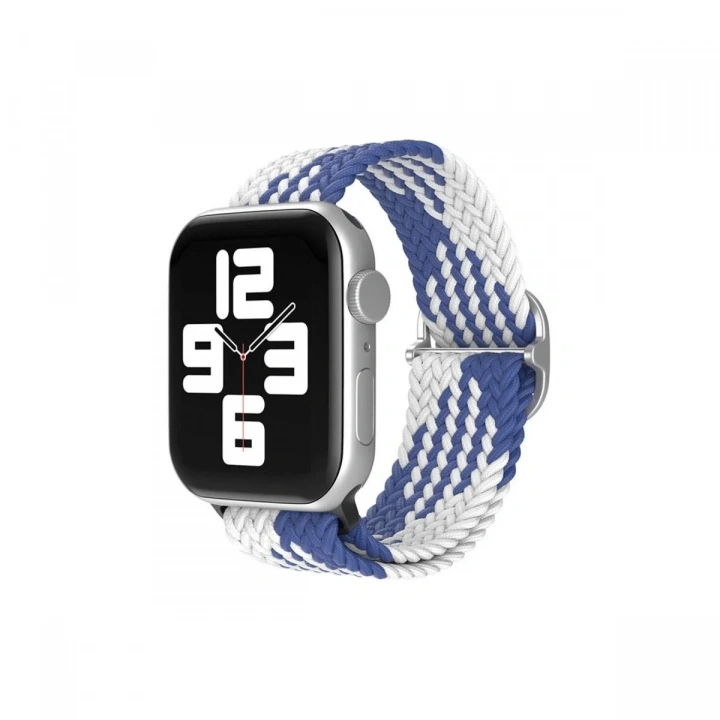Mey İthalat®  Watch 20mm Star Kordon - Mavi-Beyaz