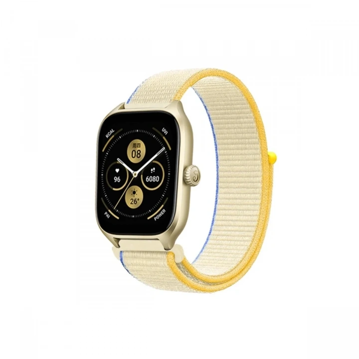 Mey İthalat®  Watch 22mm Hasırlı Cırtcırtlı Kordon - Beyaz