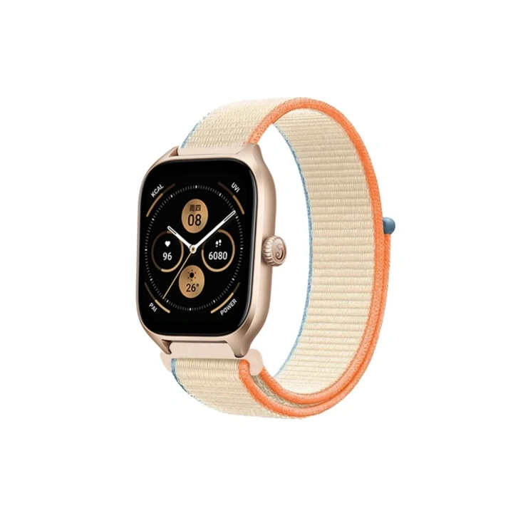 Mey İthalat®  Watch 22mm Hasırlı Cırtcırtlı Kordon - Krem