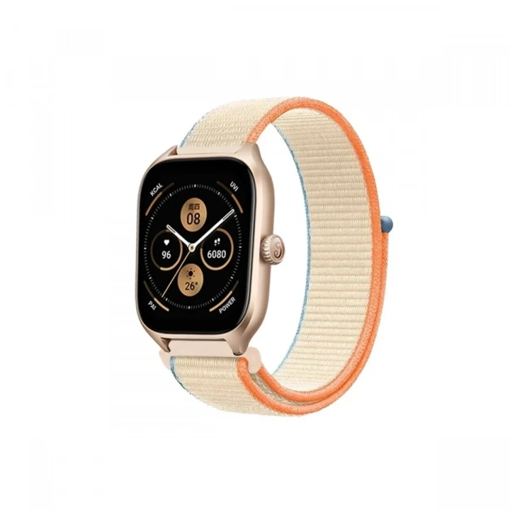 Mey İthalat®  Watch 22mm Hasırlı Cırtcırtlı Kordon - Krem