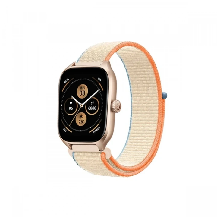 Mey İthalat®  Watch 22mm Hasırlı Cırtcırtlı Kordon - Krem