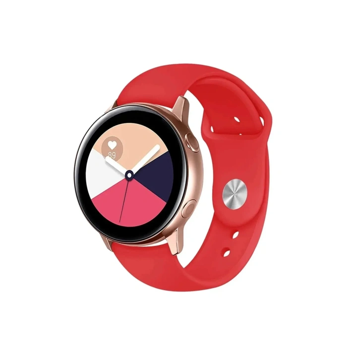 Mey İthalat®  Watch 22mm Klasik Kordon - Kırmızı