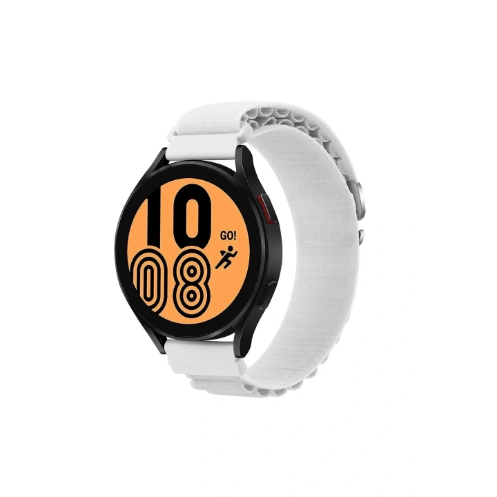 Mey İthalat®  Watch 22mm KR410 Kumaş Kordon - Beyaz