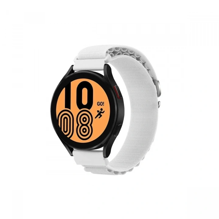 Mey İthalat®  Watch 22mm KR410 Kumaş Kordon - Beyaz
