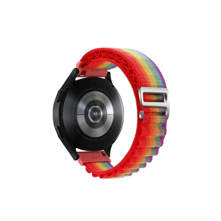 Mey İthalat®  Watch 22mm KR410 Kumaş Kordon - Gökkuşağı 1