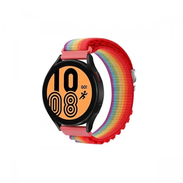 Mey İthalat®  Watch 22mm KR410 Kumaş Kordon - Gökkuşağı 1