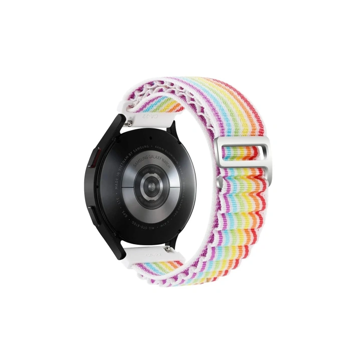 Mey İthalat®  Watch 22mm KR410 Kumaş Kordon - Gökkuşağı