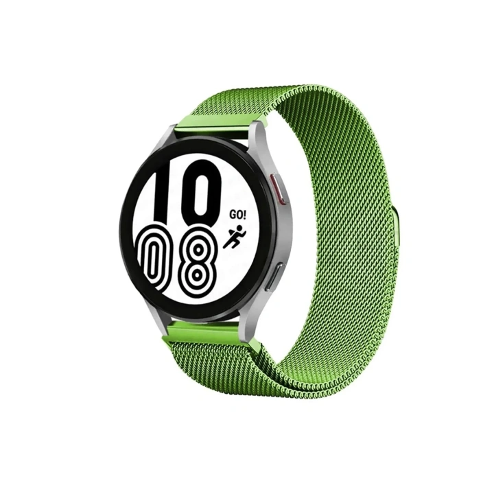 Mey İthalat®  Watch 22mm Metal Mıknatıslı Kordon - Yeşil