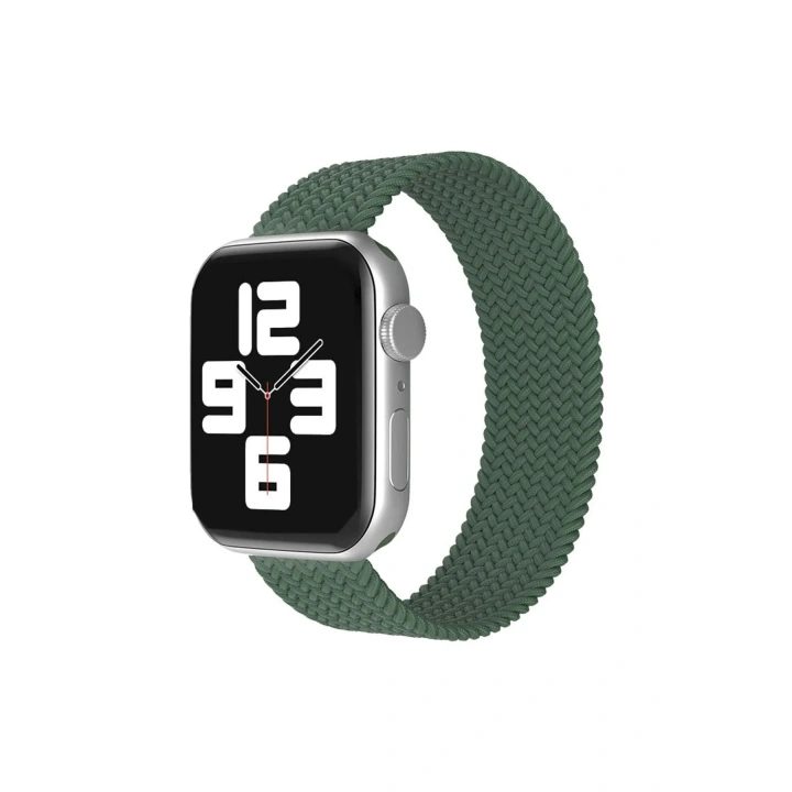 Mey İthalat®   Watch 38mm Ayarlı Solo Silikon Kordon - Haki Yeşil