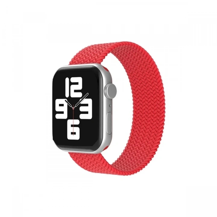 Mey İthalat®   Watch 38mm Ayarlı Solo Silikon Kordon - Kırmızı