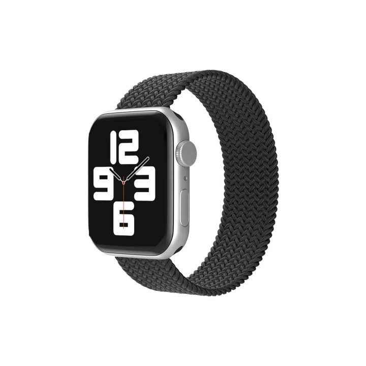 Mey İthalat®   Watch 38mm Ayarlı Solo Silikon Kordon - Siyah