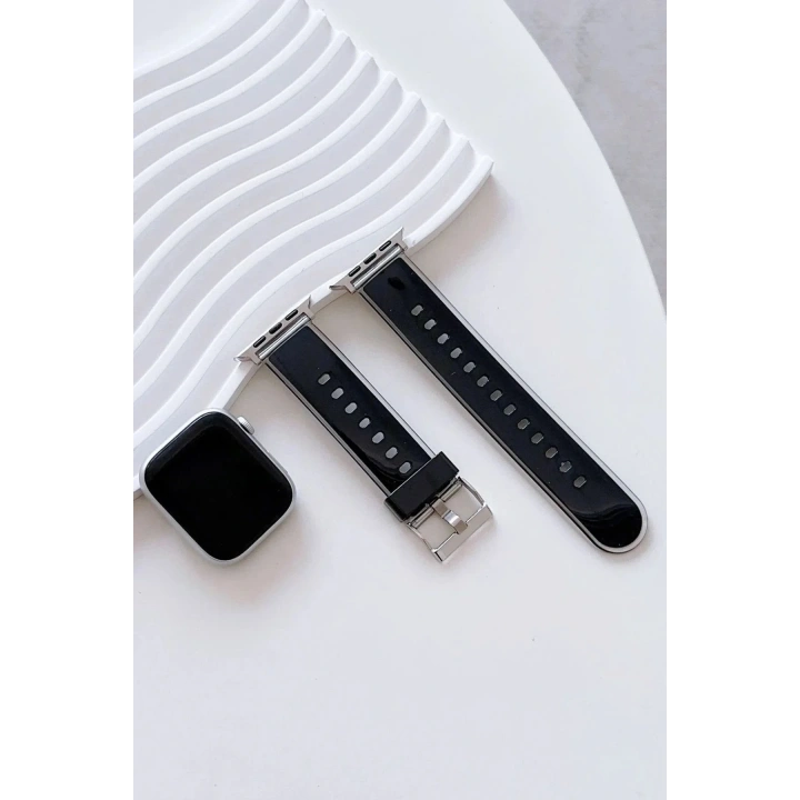 Mey İthalat®  Watch 38mm Jelly Silikon Kordon - Siyah