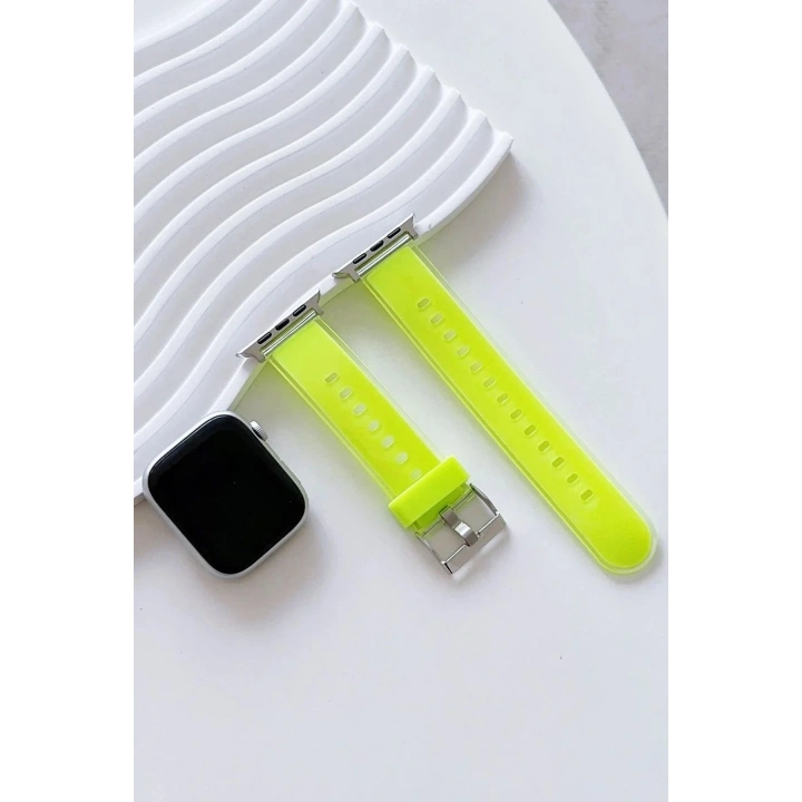 Mey İthalat®  Watch 38mm Jelly Silikon Kordon - Yeşil