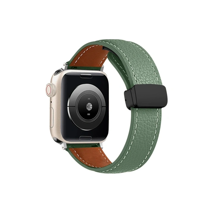 Mey İthalat®   Watch 38mm KR414 Daks Deri Kordon - Koyu Yeşil