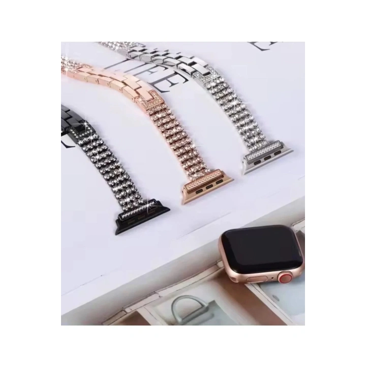 Mey İthalat®   Watch 38mm Live Taşlı Kordon - Gold