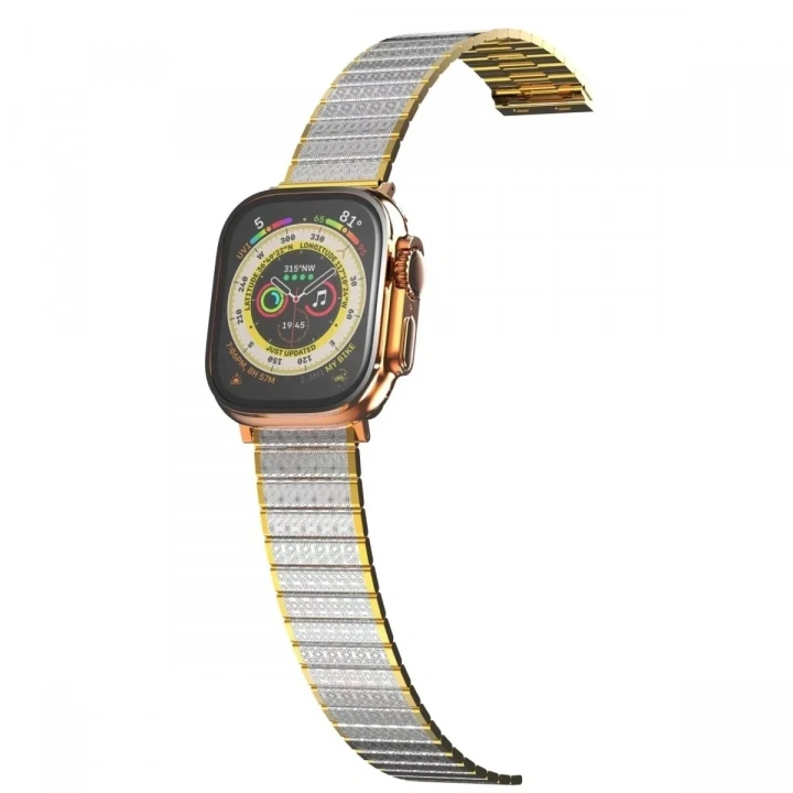 Mey İthalat®   Watch 38mm Made Metal Kordon - Gümüş-Gold