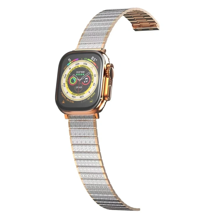 Mey İthalat®   Watch 38mm Made Metal Kordon - Gümüş-Rose Gold