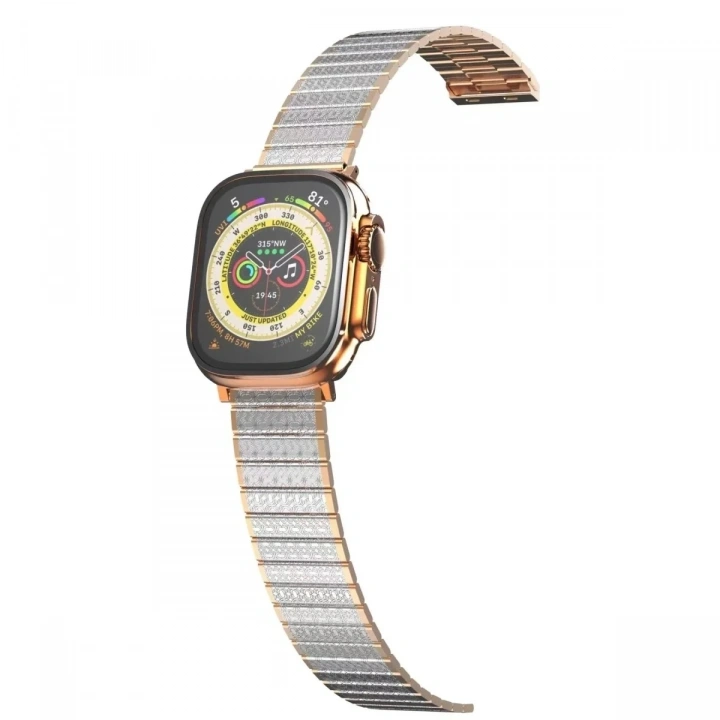 Mey İthalat®   Watch 38mm Made Metal Kordon - Gümüş-Rose Gold