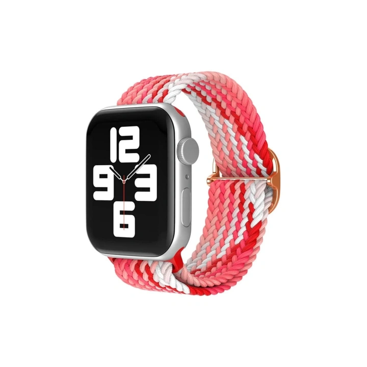 Mey İthalat®   Watch 38mm Star Kordon - Pembe-Kırmızı