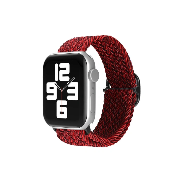 Mey İthalat®   Watch 38mm Star Kordon - Siyah-Bordo