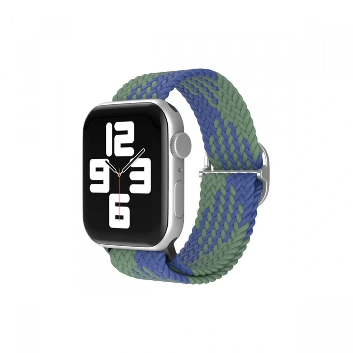 Mey İthalat®   Watch 38mm Star Kordon - Yeşil-Lacivert