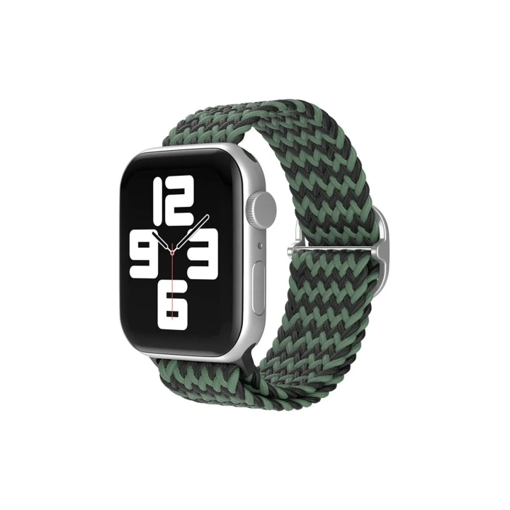 Mey İthalat®   Watch 38mm Star Kordon - Zigzag Yeşil-Siyah