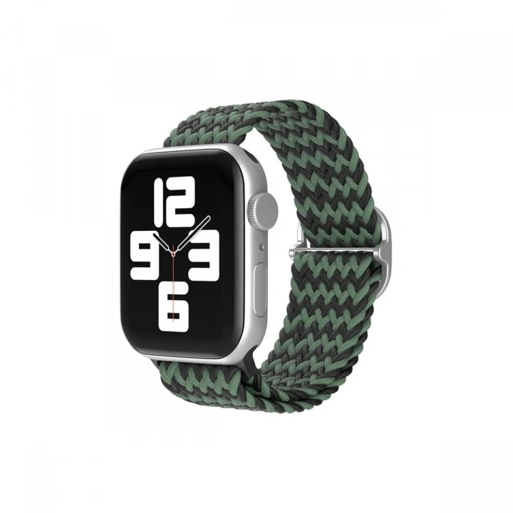 Mey İthalat®   Watch 38mm Star Kordon - Zigzag Yeşil-Siyah