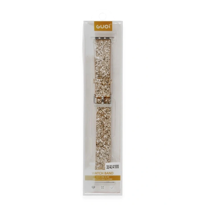 Mey İthalat®   Watch 38mm Starry Taşlı Kordon - Gold