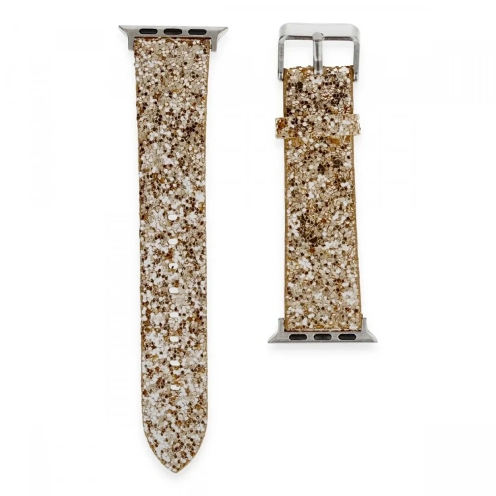 Mey İthalat®   Watch 38mm Starry Taşlı Kordon - Gold