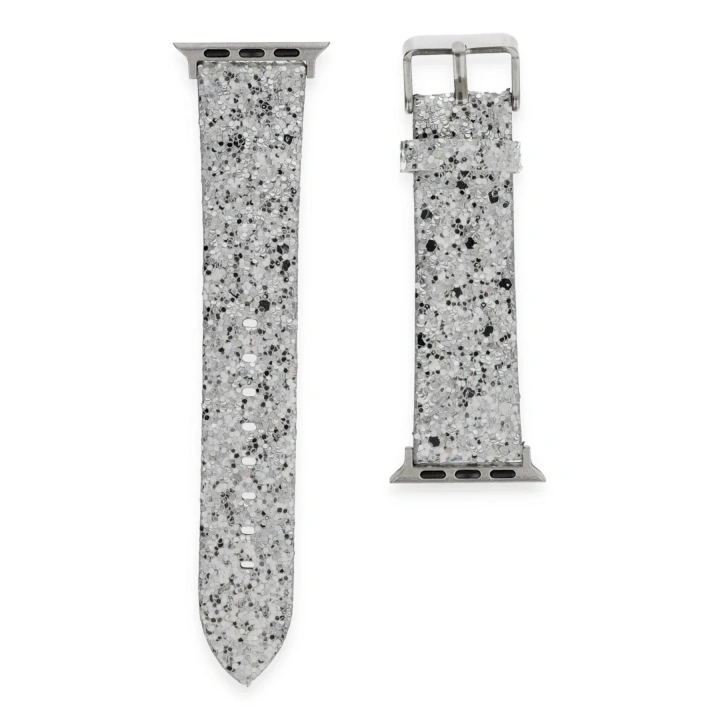 Mey İthalat®   Watch 38mm Starry Taşlı Kordon - Gümüş