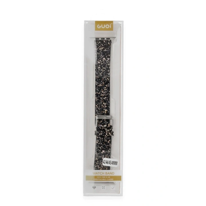 Mey İthalat®   Watch 38mm Starry Taşlı Kordon - Siyah