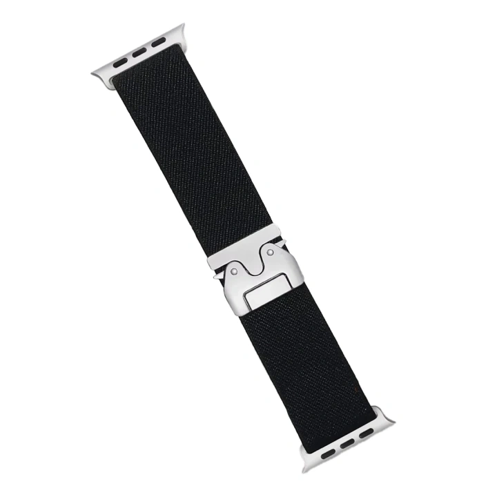 Mey İthalat®   Watch 42mm Forest Kumaş Kordon - Siyah